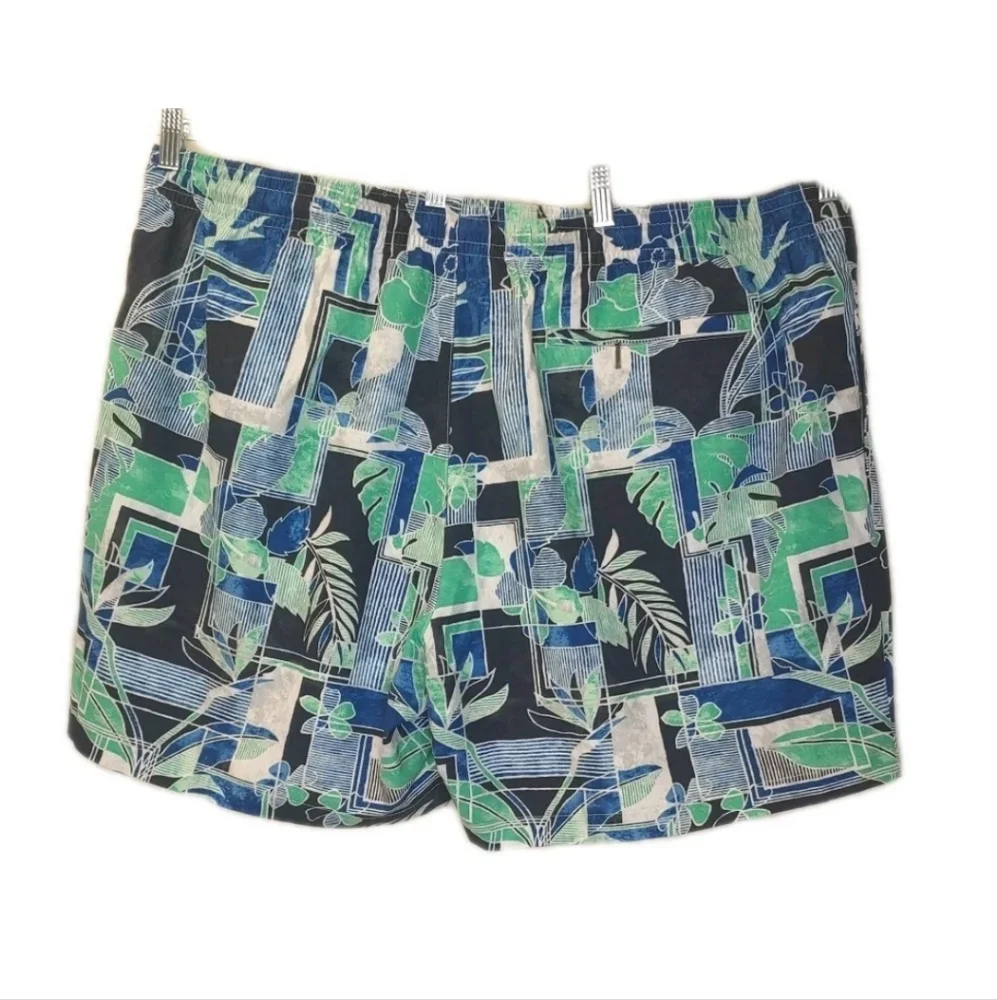 Caribbean Swimwear Swim Shorts Trucks Men 3XB Botanical Floral Beachy Pool Nwt